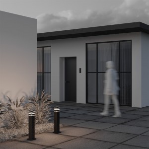 Bollard light Maytoni Unter den Linden black 60W E27 360° IP54