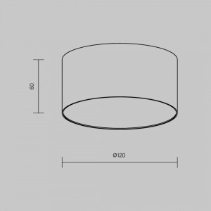 Ceiling lamp Maytoni Zon matte gold 12W 600lm 120° IP20 930