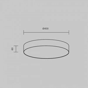 Dome light Maytoni Zon white 90W 6590lm 120° IP20 930
