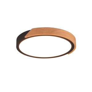 Ceiling lamp Trio Lighting Jano matte black 2400lm IP20 switch dimmer 3000K warm white