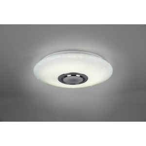 Plafoon Trio Lighting Musica Bluetooth kõlariga valge 15,5W 1700lm CRI80 IP20 DIMMABLE 3000K-6000K