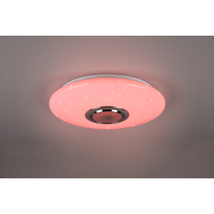 Plafoon Trio Lighting Musica Bluetooth kõlariga valge 15,5W 1700lm CRI80 IP20 DIMMABLE 3000K-6000K