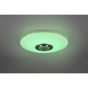 Plafoon Trio Lighting Musica Bluetooth kõlariga valge 15,5W 1700lm CRI80 IP20 DIMMABLE 3000K-6000K