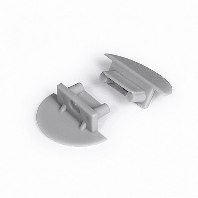 End cap TOPMET BEGTIN12 with hole gray