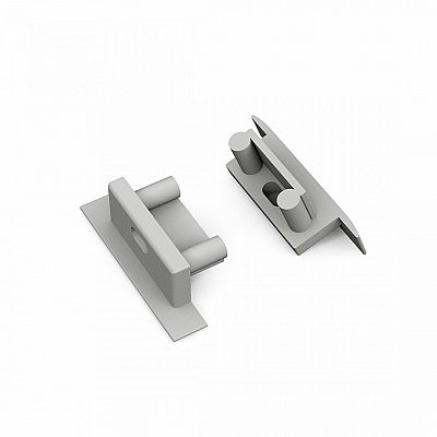 End cap TOPMET BEGTIN12 GEN2 SQ with hole gray