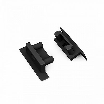 End cap TOPMET BEGTIN12 GEN2 SQ with hole black