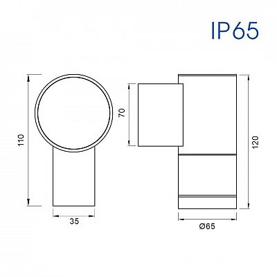 Facade luminaire Bergamo black 230V GU10 IP65