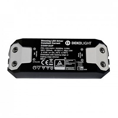 Блок питания Deko-Light CC, DC  BASIC, DIM, CC, D350012UF /12 W черный 12W IP20