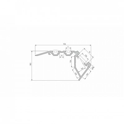 Aluminium profile Scala black
