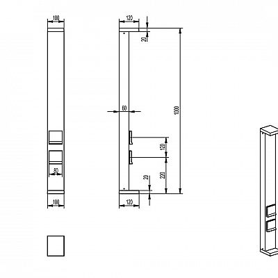 Bollard light Deko-Light Lerna 600 anthracite 7,4W 256lm CRI80 IP65 3000K, 4000K 2CCT