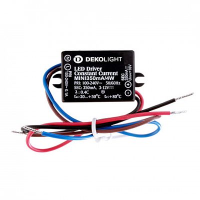 Power supply Deko-Light Mini , CC, 350 mA 0,9-3,9W black 4W IP65 No dim
