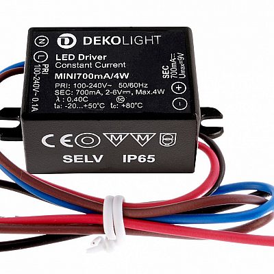 Блок питания Deko-Light Mini , CC, 700 mA 1.7-4.0 W черный 4W IP65 No dim
