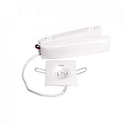 Аварийный светильник INTELIGHT STARLET SPOT QUAD SO 350 NM 3H AT 84053 белый квадратный 230V 3,5W 346lm IP20 750
