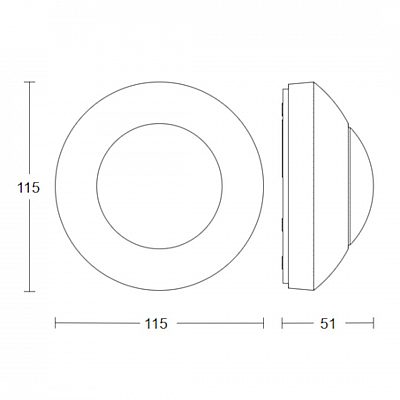 Motion sensor STEINEL IS 2360 ECO 7m white 230V 360° IP54