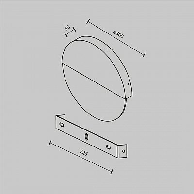 Seinävalaisin Maytoni Jupiter 13W 200lm 120° IP20 830