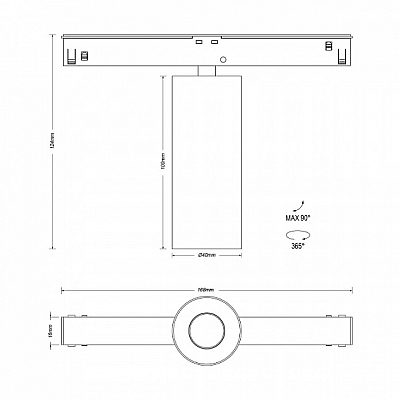 Siinivalgusti Karizma Luce Dea Juno-Q1 XS on/off must 230V 7W 510lm 35° IP20 940