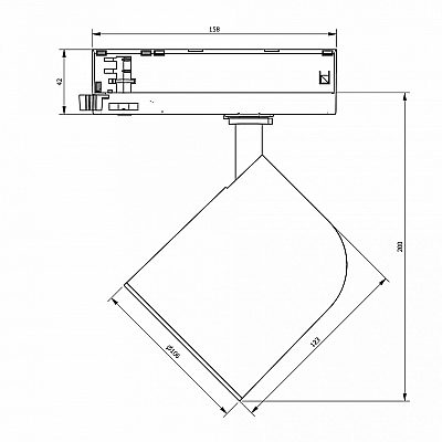 Track light Light4U Edda L HE white 23W 5600lm 4540° IP20 940