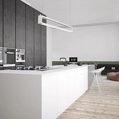 Подвесной светильник Nova Luce Line белый 38W 1460lm IP20 3000K теплый белый
