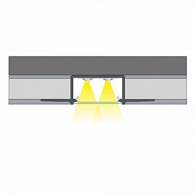 Aluminium profile LUMINES Hiro 2m white