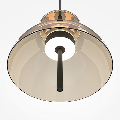 Pendant lamp Maytoni Bangkok black / amber 12W 1300lm 120° IP20 830