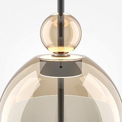 Pendant lamp Maytoni Bangkok black / amber 12W 1300lm 120° IP20 830