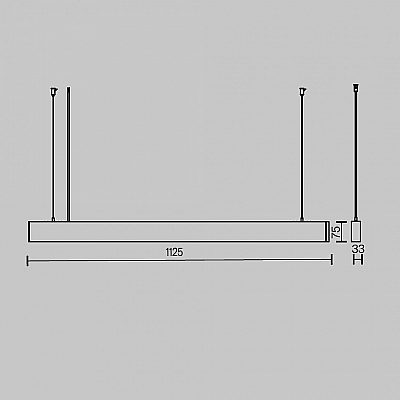 Pendant lamp Maytoni Basis black 48V 36W 2380lm CRI90 100° IP20 DIMMABLE 2700K-6000K
