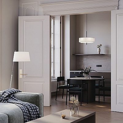 Pendant lamp Maytoni Bergamo white 60W E27 IP20