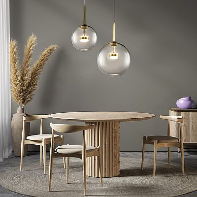 Pendant lamp Maytoni Cometa gold 12W 750lm 360° IP20 830