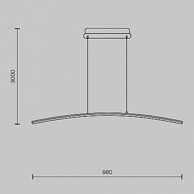 Rippvalgusti Maytoni Curve messing 15W 1115lm CRI80 120° IP20 2600 K, 3500 K