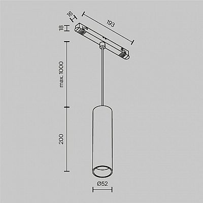 Track light Maytoni Exility Focus LED black 12W CRI90 36° IP20 Dim Smart 2700K - 6000K warm - cold  white