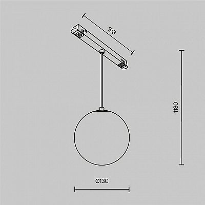 Track light Maytoni Exility Luna black 48V 5W 330lm 360° IP20 930
