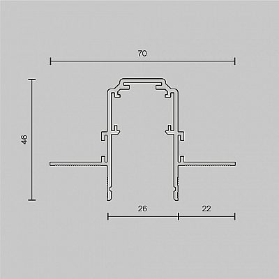 Power track Maytoni Exility süvistatav black 48V