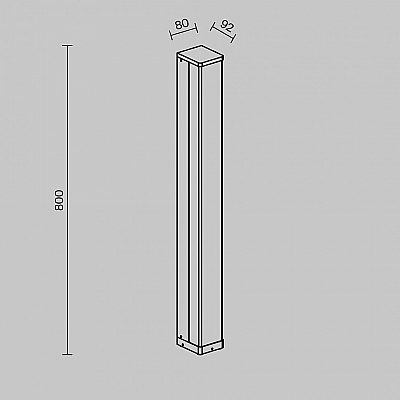 Bollard light Maytoni Floeva black 18W 1150lm 86° IP65 930