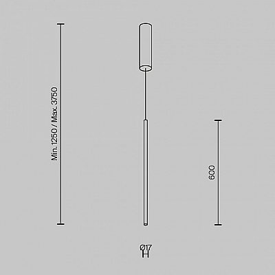 Pendant lamp Maytoni Halo brass 11W 750lm CRI80 120° IP20 2600 K, 3500 K