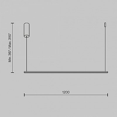 Rippvalgusti Maytoni Halo must 16W 800lm CRI80 120° IP20 3000K, 4000K 2CCT