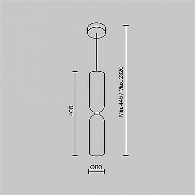 Pendant lamp Maytoni Memory white / black E14