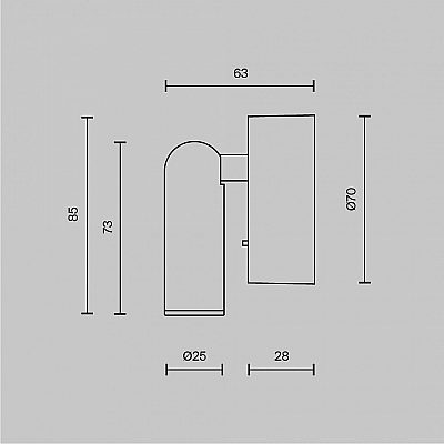 Wall lamp Maytoni Mirax black 3W 200lm 30° IP20 830