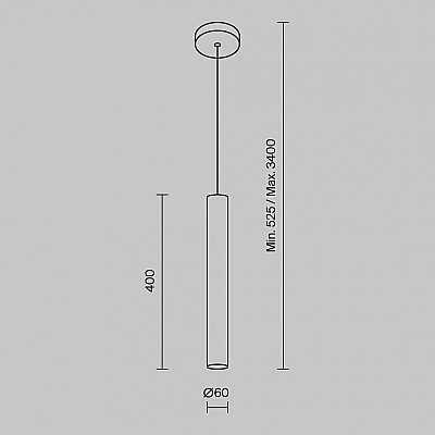 Pendant lamp Maytoni Pro Focus black GU10 IP20