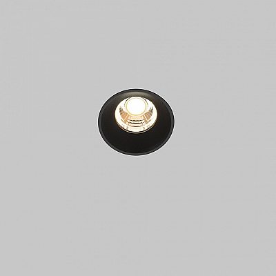 Встраиваемый светильник Maytoni Round черный 7W 480lm 50° IP65 930