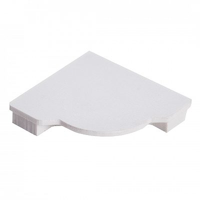 Otsakork LUZ NEGRA PVC encaps for big profile MONACO valge