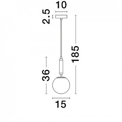 Pendant lamp Nova Luce Monet white / golden 230V 12W E27 IP20