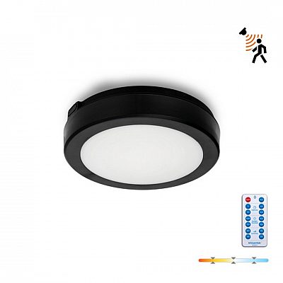 Dome light Nairos G2 MW black 230V 12W 1140lm CRI80 120° IP65 3000K, 4000K, 6500K 3CCT