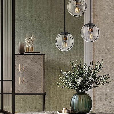 Rippvalgusti Nova Luce Abbacus 3 nikkel E27 IP20
