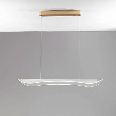 Rippvalgusti Nova Luce Agos läbipaistev / kuldne 230V 34W 2562lm IP20 TRIAC 3000K soe valge