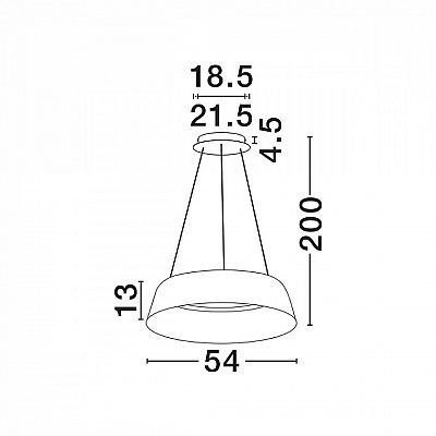 Подвесной светильник Nova Luce Alba белый / золотой 230V 53W 1982lm IP20 3000K теплый белый