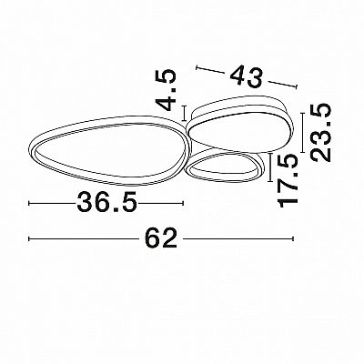 Ceiling lamp Nova Luce Altus white 230V 31W 1787lm IP20 TRIAC 830