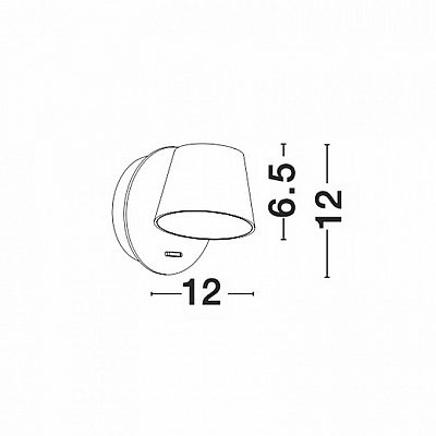 Wall light Nova Luce Amadeo black 230V 6W 528lm IP20 830