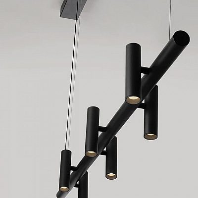 Pendant lamp Nova Luce Avelo black 230V 29W 2034lm IP20 TRIAC 3000K warm white