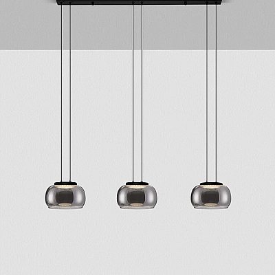 Pendant lamp Nova Luce Bios gray 230V 25W 1515lm IP20 TRIAC 3000K warm white