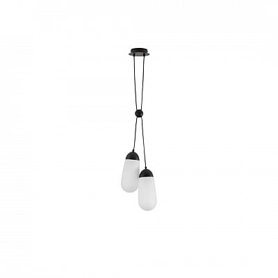 Rippvalgusti Nova Luce Blaky 2 must / valge 230V E14 IP20